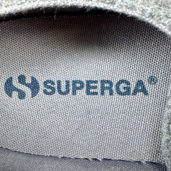 Superga Gray Wool Lace-Up Sneakers Size US 7 - Picture 8 of 10